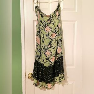 Floral Fairycore Double Slit Maxi Skirt